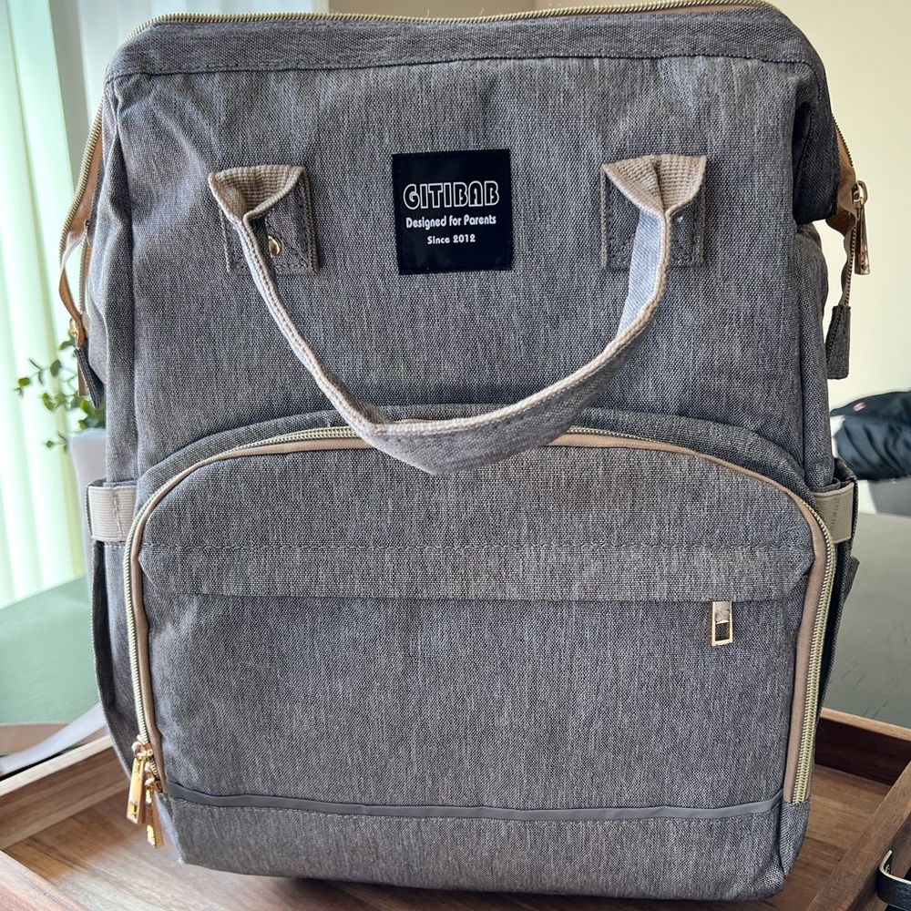 Gitibab Diaper Backpack in Gray
